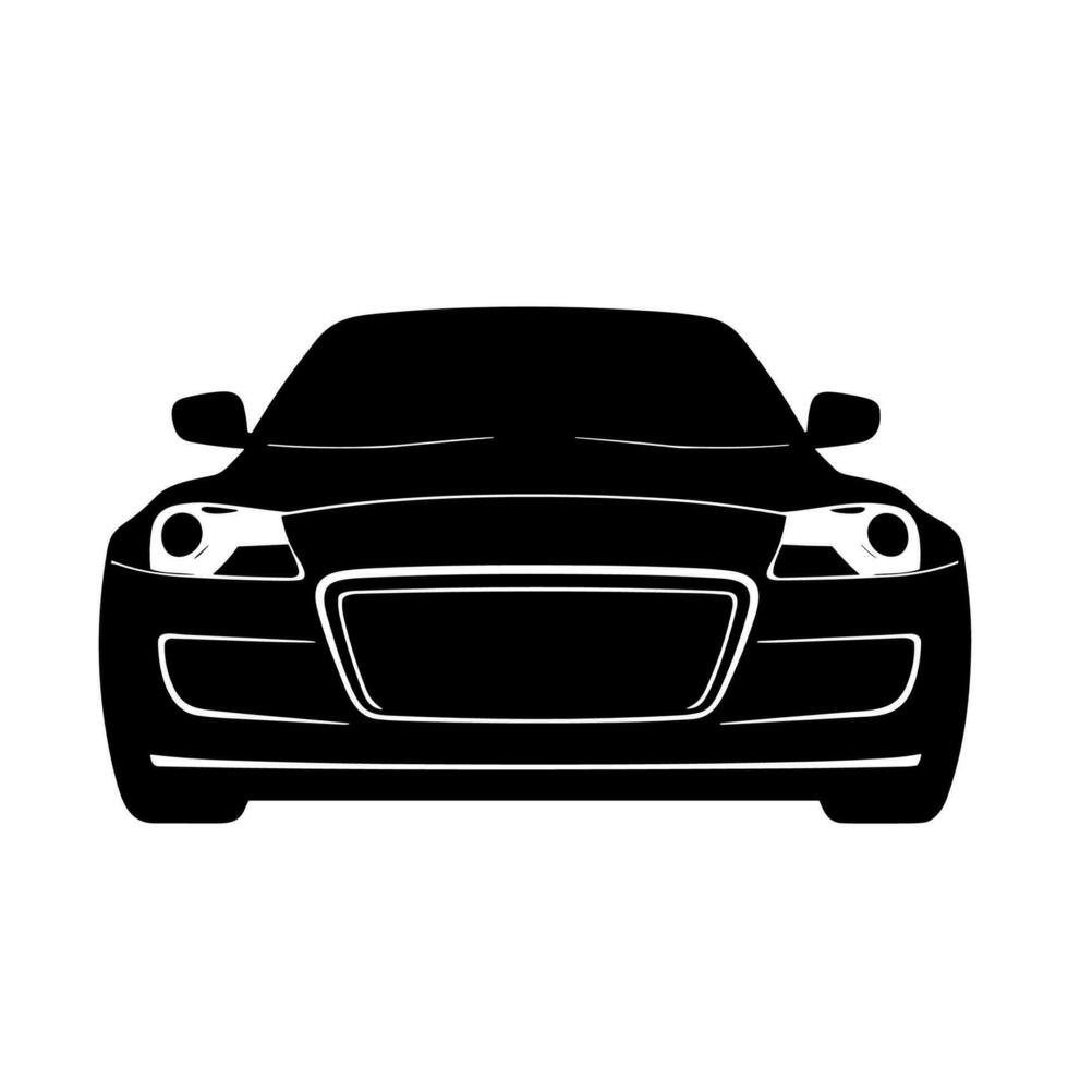 Auto Vektor Symbol isoliert Vorderseite Aussicht Logo