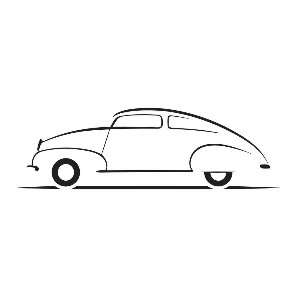 Auto Vektor Symbol isoliert Seite Sicht, Logo