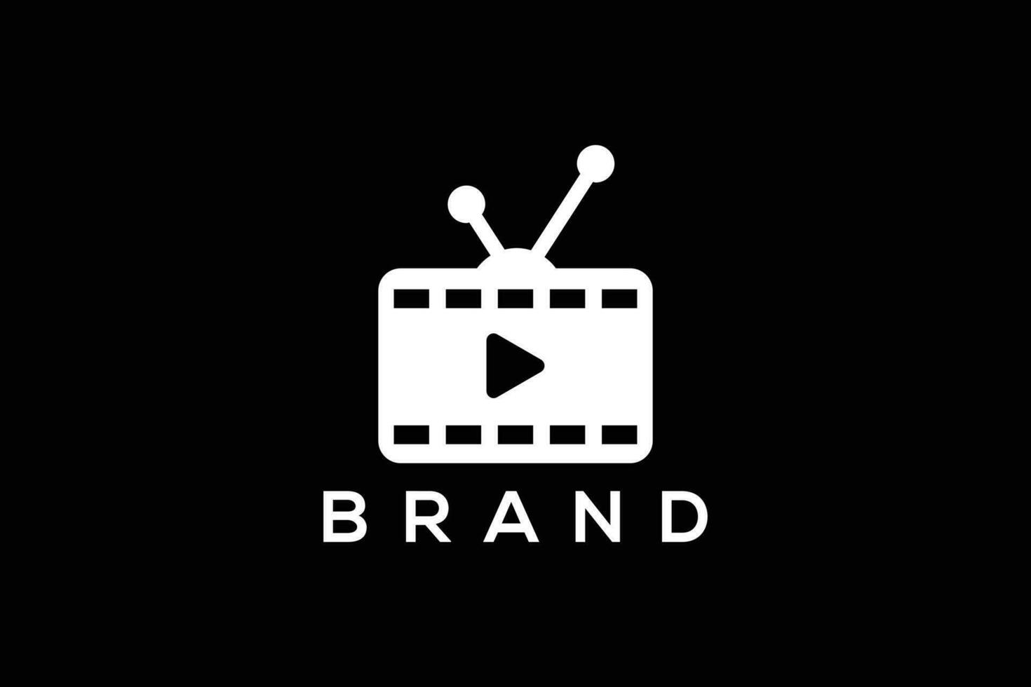 trendig och minimal kunskap och filma och tv produktion vektor logotyp design