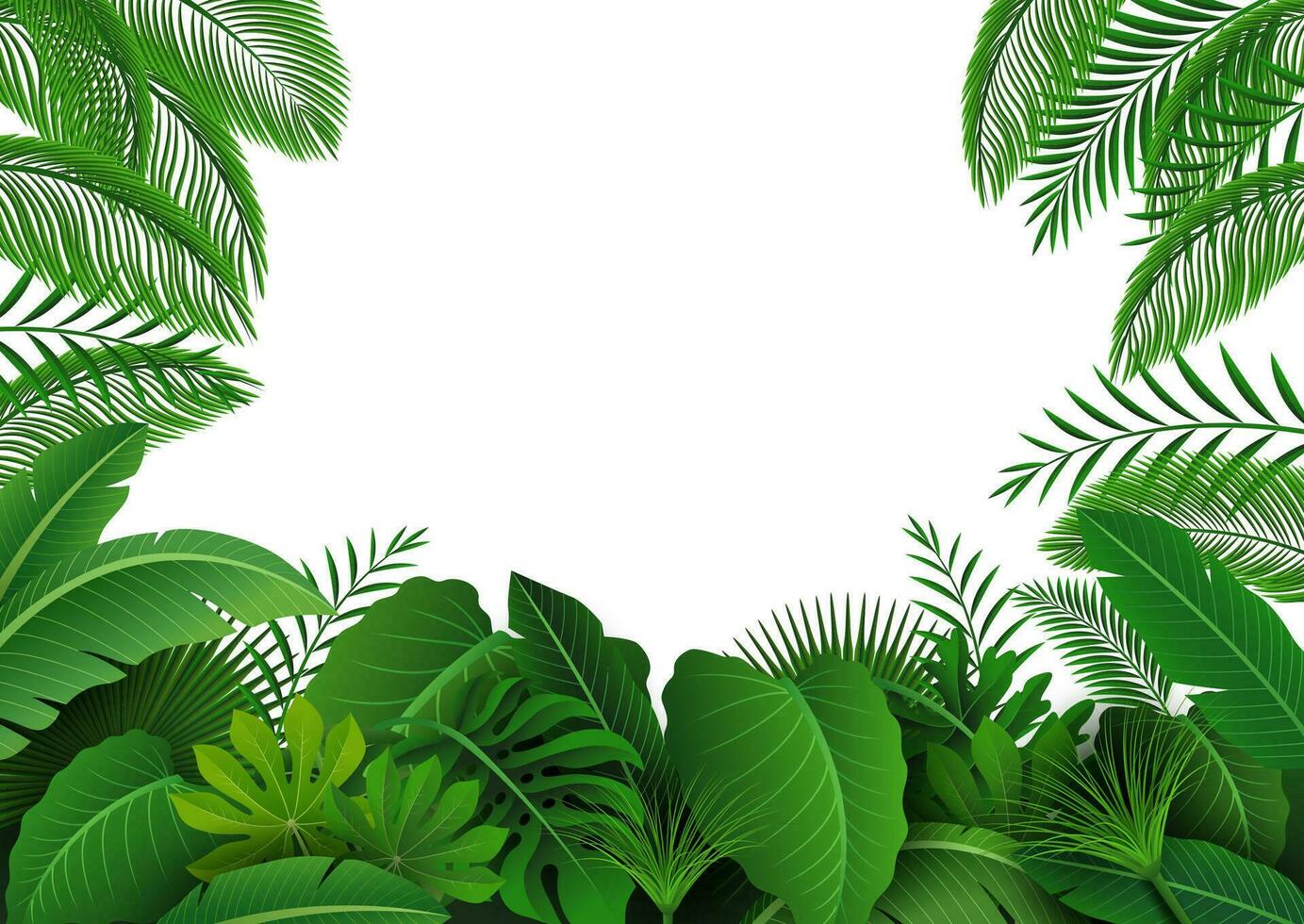 bakgrund av tropisk löv. lämplig för natur begrepp, semester, och sommar Semester, vektor illustration