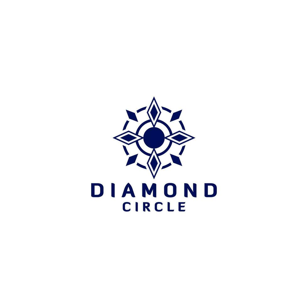 diamant cirkel logotyp design vektor