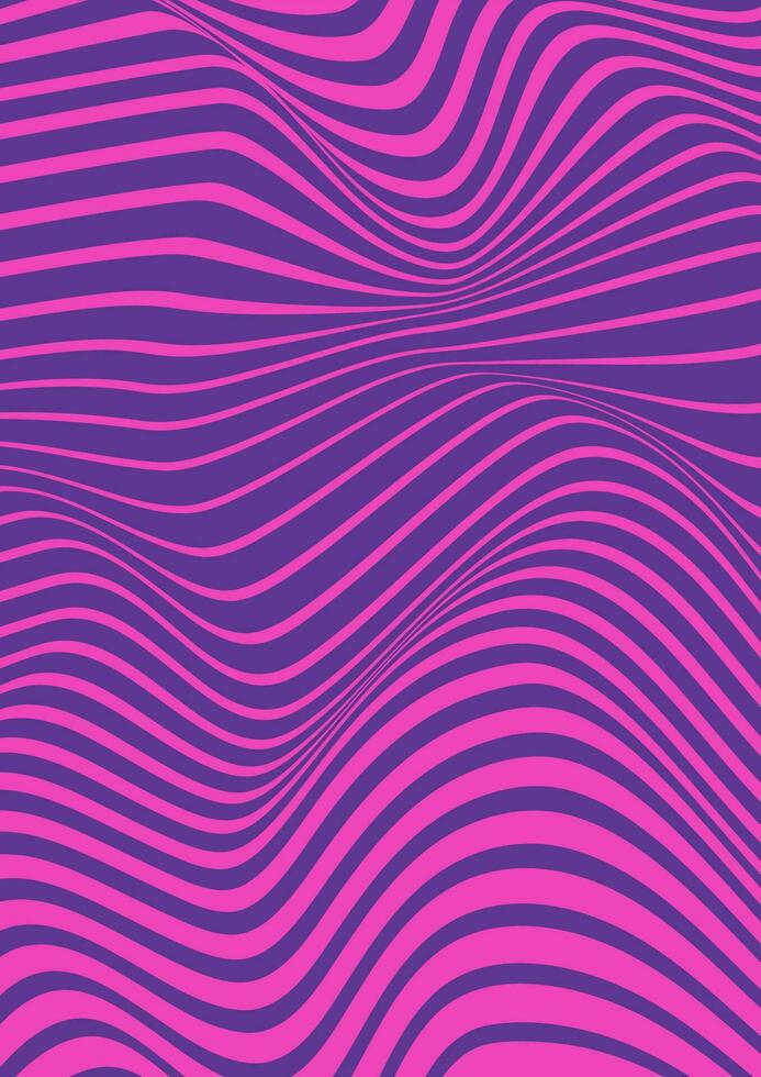 abstrakt Vektor Hintergrund von Wellen. lila Linie Streifen irregulär Welle Hintergrund