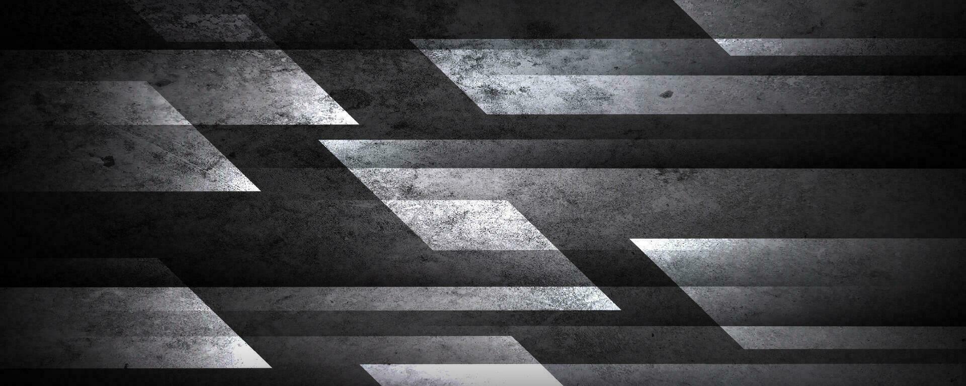 3d grau Techno abstrakt Hintergrund Überlappung Schicht auf dunkel Raum mit Rau Dekoration. modern Grafik Design Element Stil. Weiß horizontal gestalten Konzept zum Netz Banner, Flyer, Karte, oder Broschüre Startseite vektor