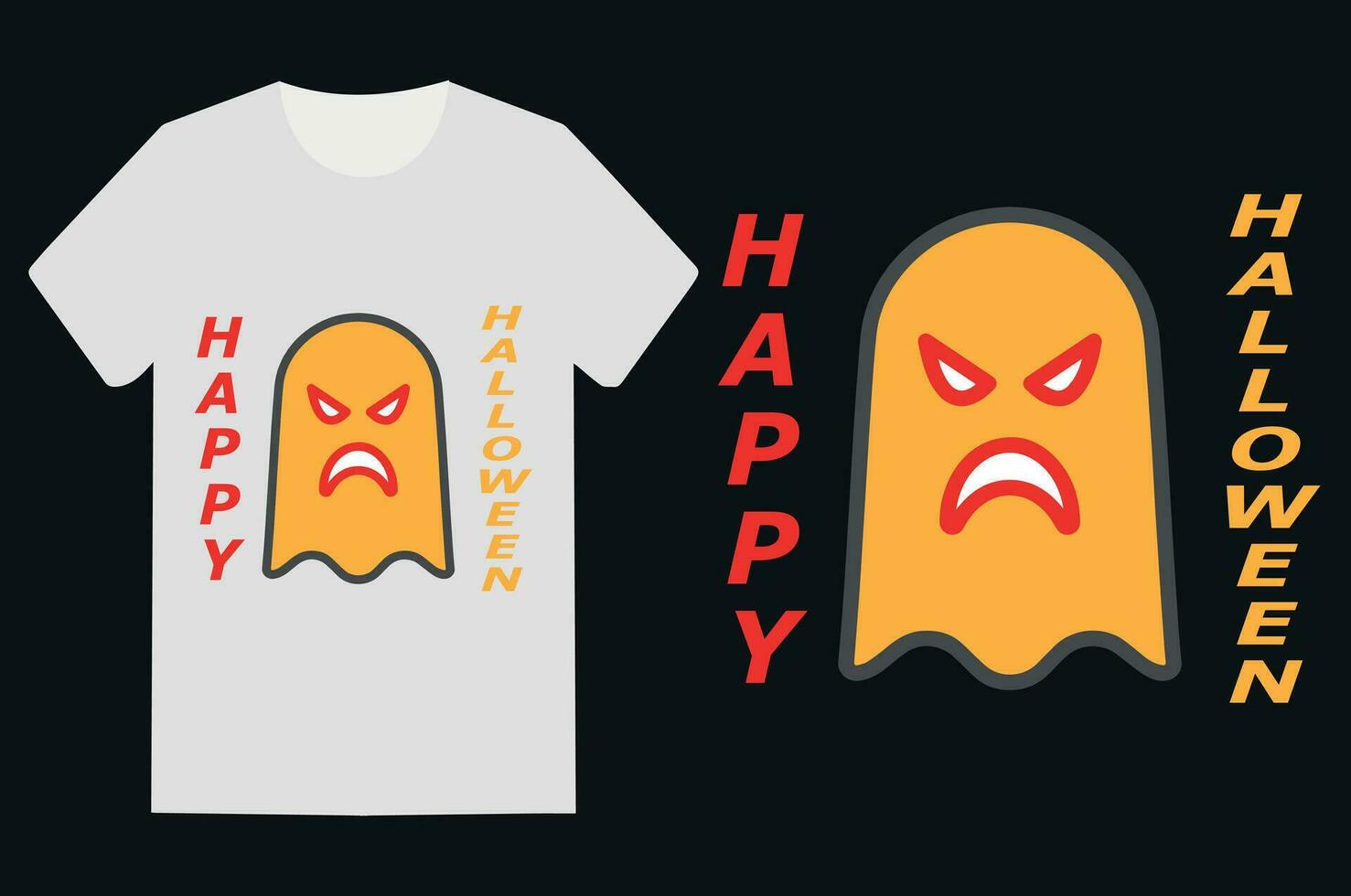 Halloween-T-Shirt-Design-Vektorvorlage. vektor