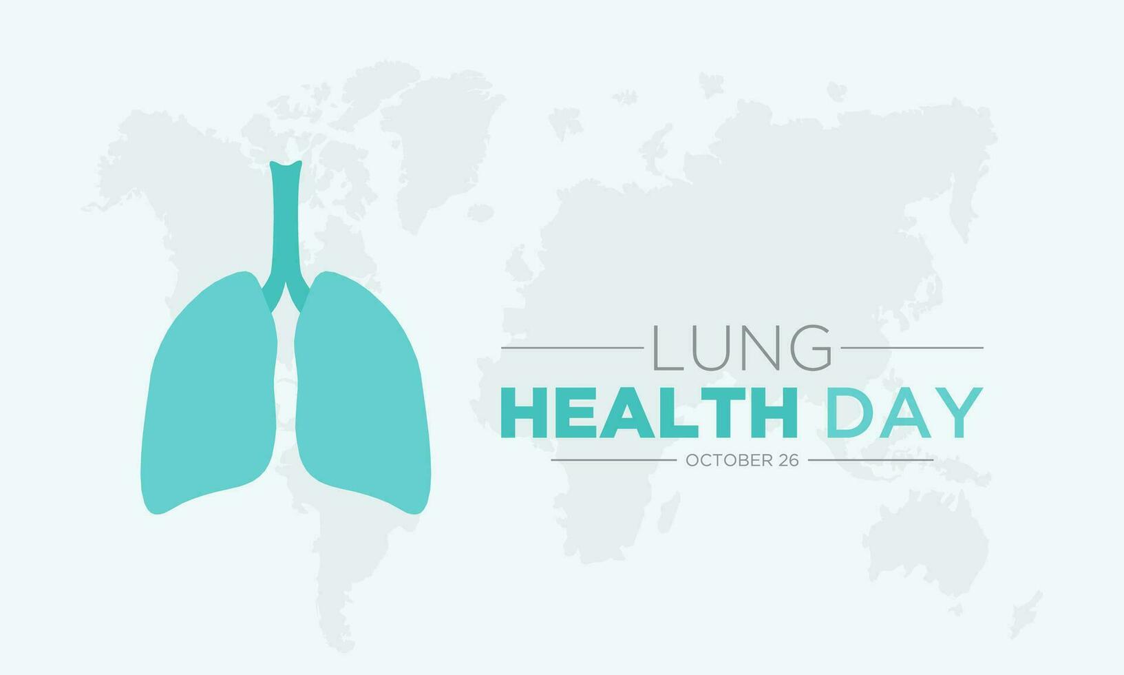 Lunge Gesundheit Tag. Vektor Illustration von Welt Lunge Gesundheit Tag Bewusstsein Poster mit gesund Lunge und Inhalator.