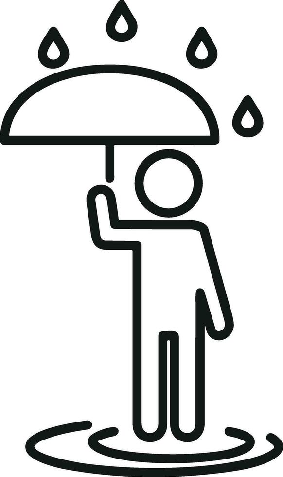 Regenschirm Schutz Symbol Symbol Vektor Bild. Illustration von das Sicherheit schützen Regenschirm Sicherheit Design Bild