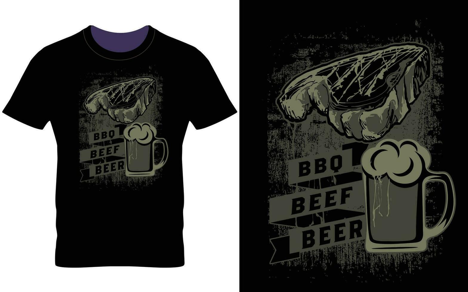 bbo Rindfleisch Bier-Shirt drucken Vektor Design