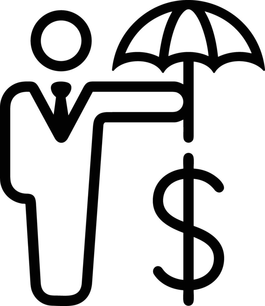 Regenschirm Schutz Symbol Symbol Vektor Bild. Illustration von das Sicherheit schützen Regenschirm Sicherheit Design Bild