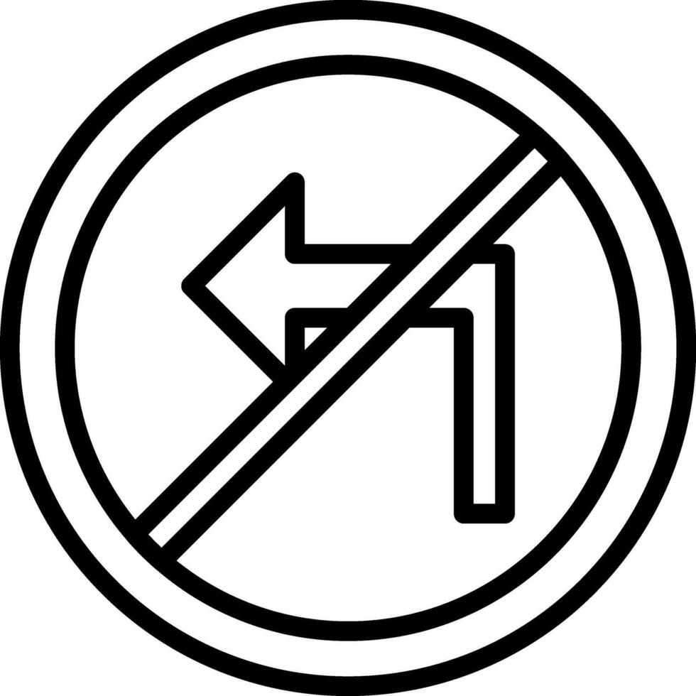 Nein Wende links Vektor Symbol Design
