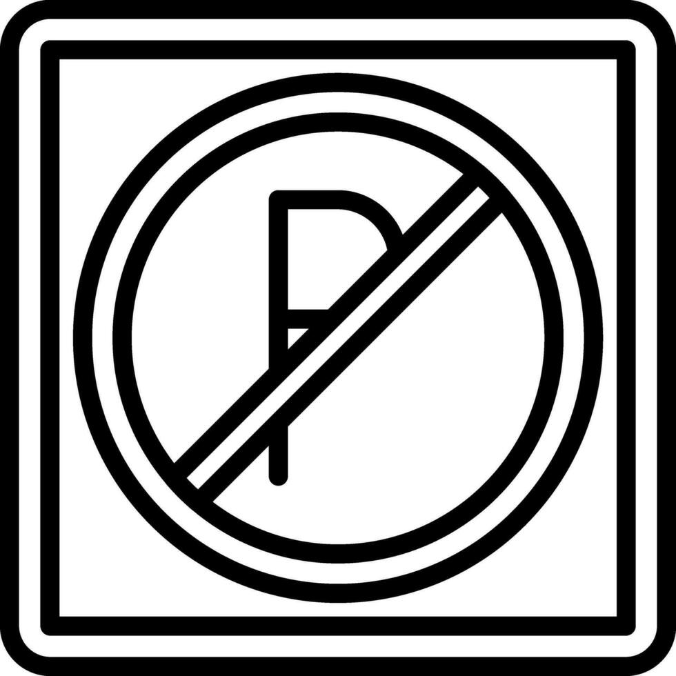 Nein Parkplatz Vektor Symbol Design