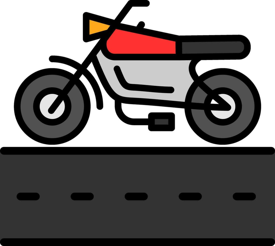 Motorrad Fahrbahn Vektor Symbol Design
