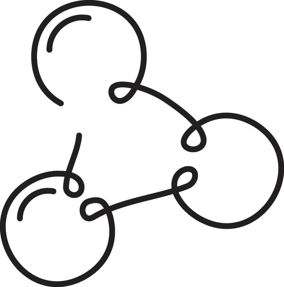 Vektor Atom Molekül einer Linie. Chemie Symbol. chemisch Elemente Vektor auf Weiß Hintergrund.