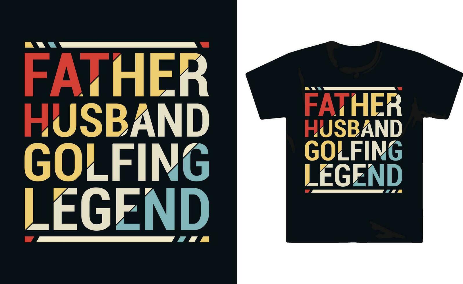 Golf Spieler Golfen T-Shirt Design vektor