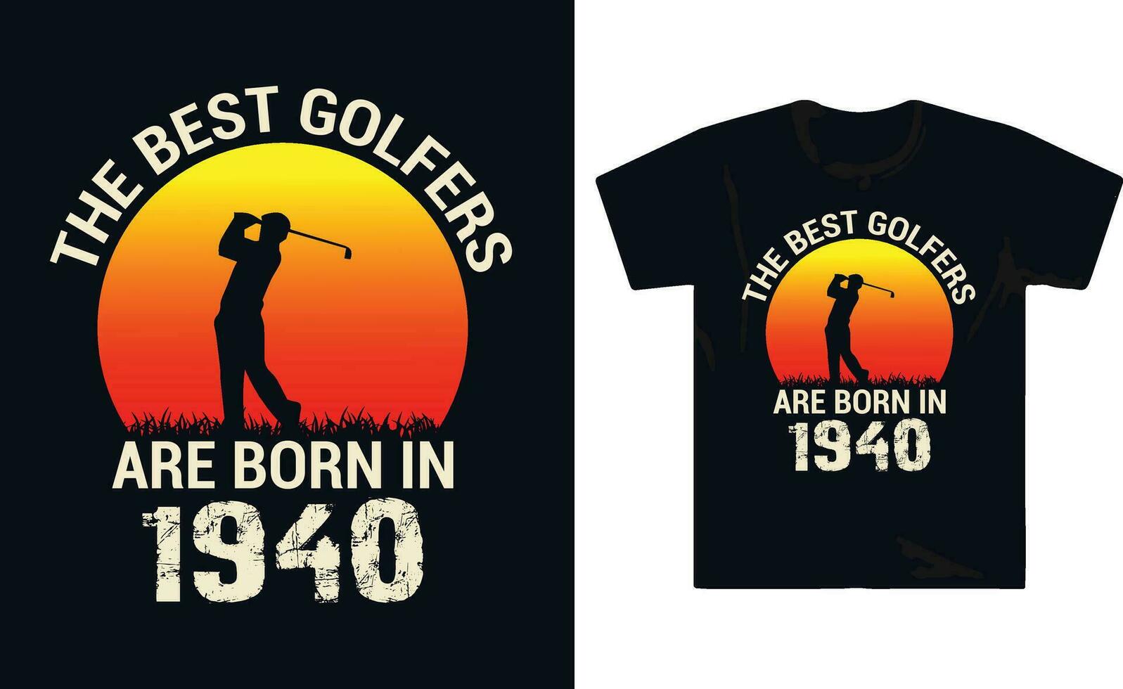 golf spelare golf t-shirt design vektor