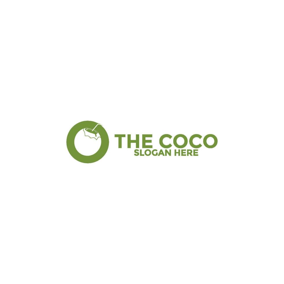 kokos logotyp vektor mall, kreativ kokos logotyp design koncept, ikon symbol, illustration