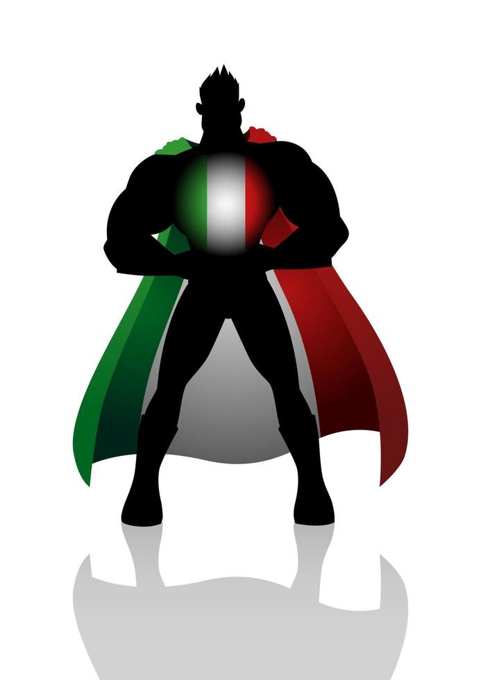 superhjälte med italienska insignier vektor