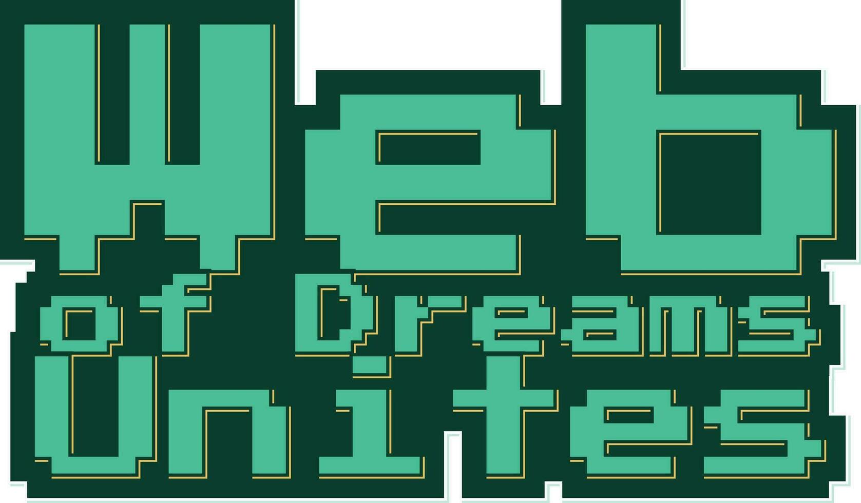 Netz von Träume vereint Beschriftung Vektor Design