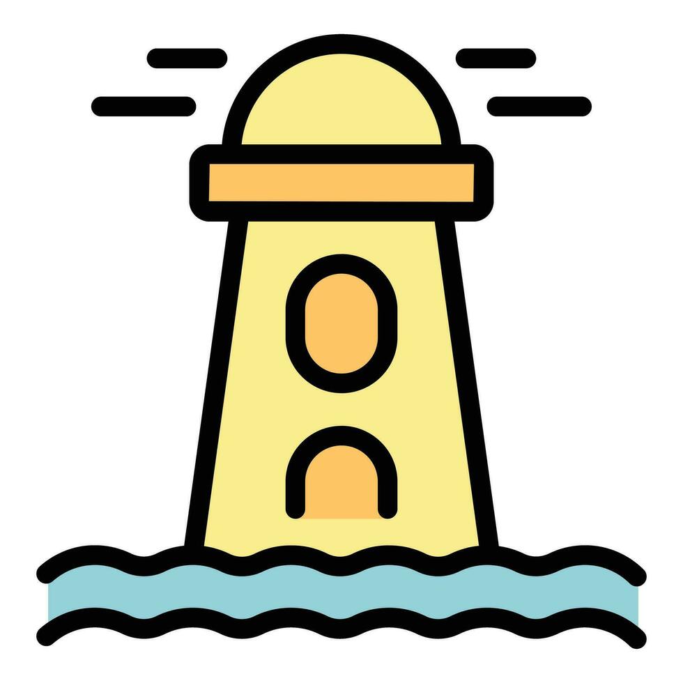 Leuchtturm Symbol Vektor eben