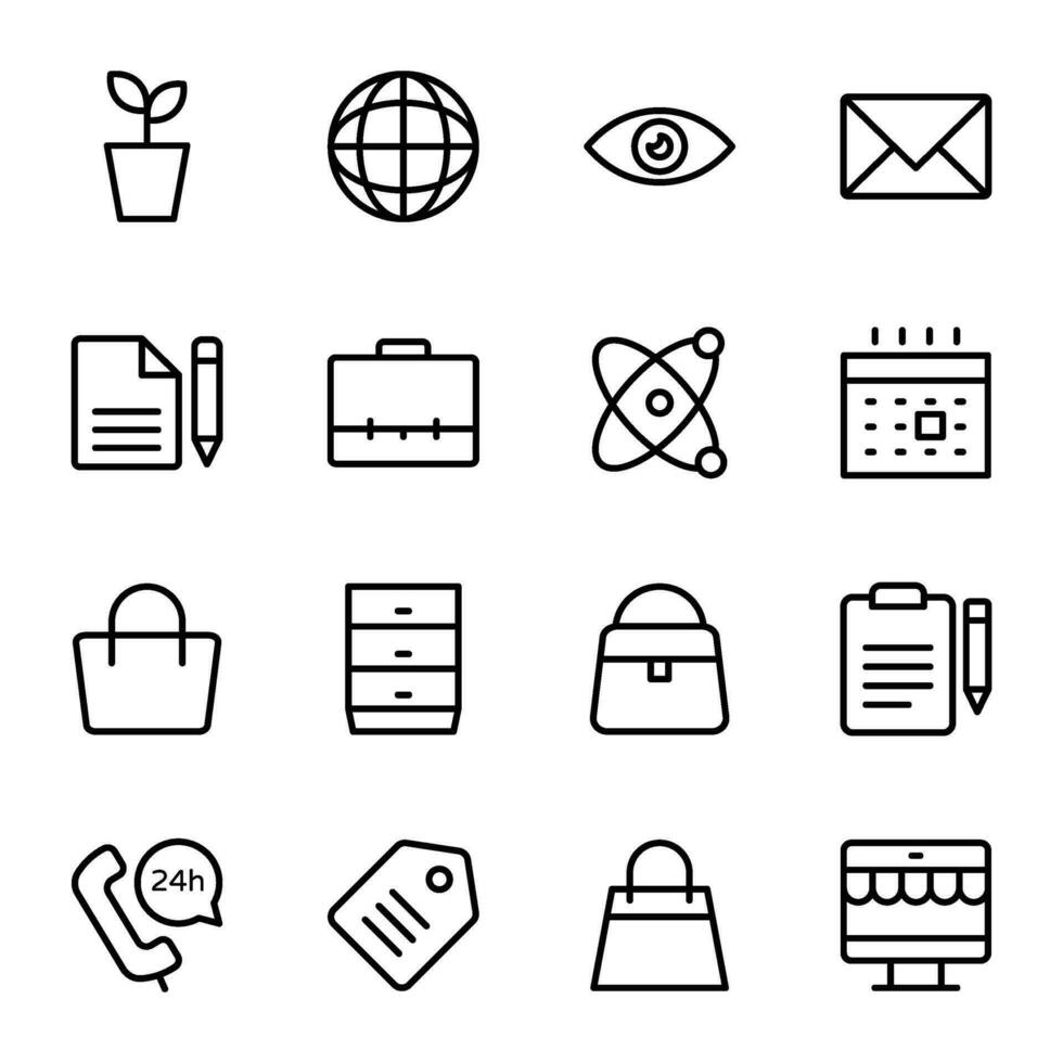 Symbole Sammlung von Einkaufen und E-Commerce vektor