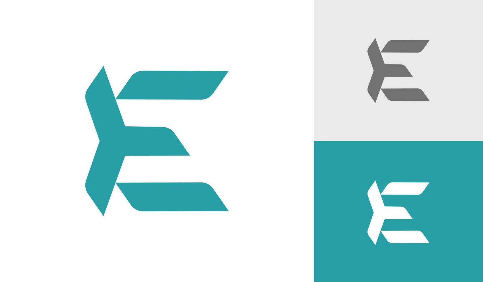 brev ey första monogram logotyp design vektor