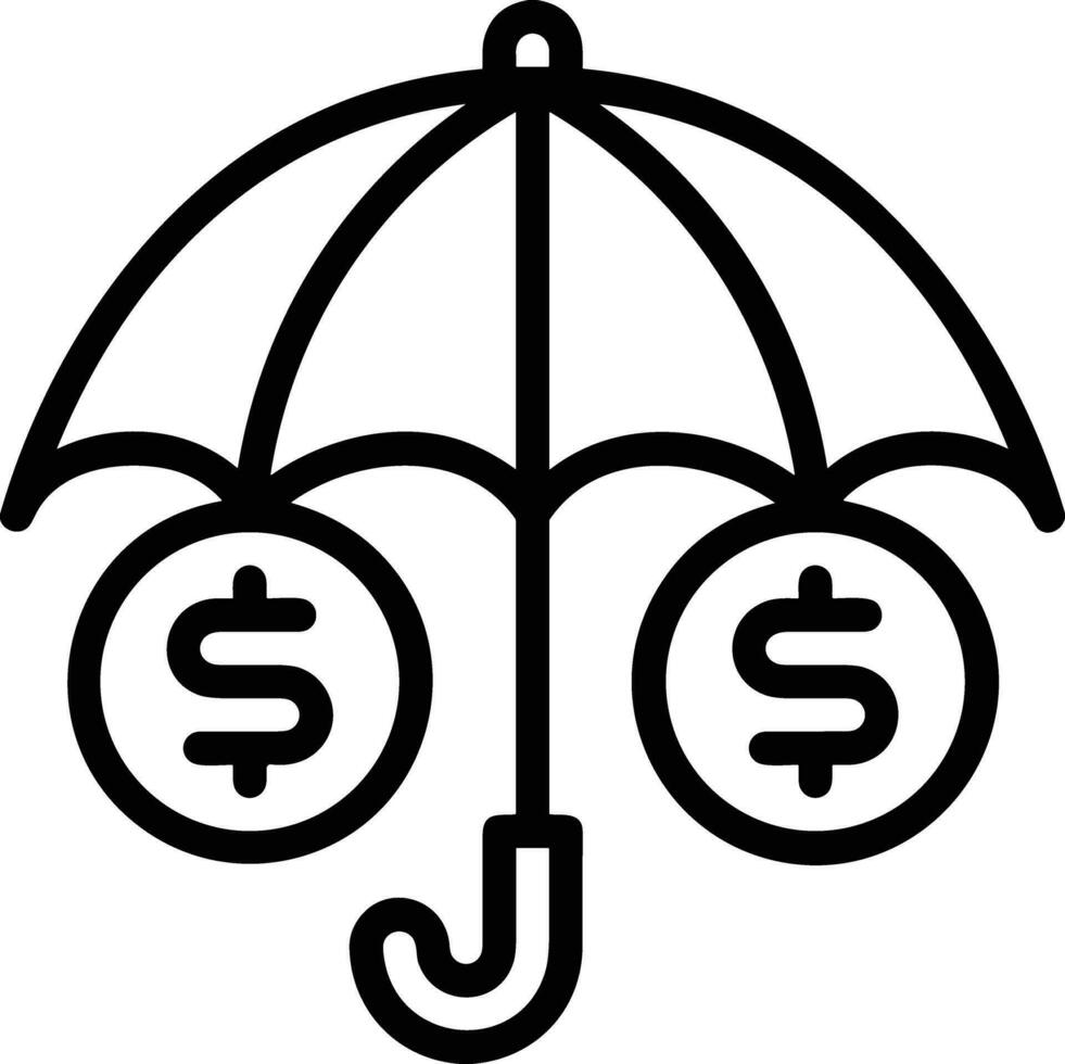 Regenschirm Schutz Symbol Symbol Vektor Bild. Illustration von das Sicherheit schützen Regenschirm Sicherheit Design Bild