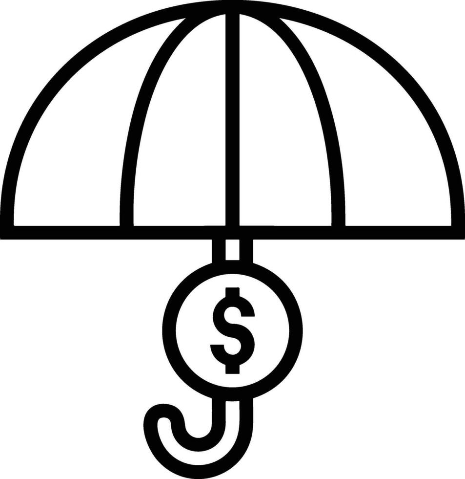 Regenschirm Schutz Symbol Symbol Vektor Bild. Illustration von das Sicherheit schützen Regenschirm Sicherheit Design Bild