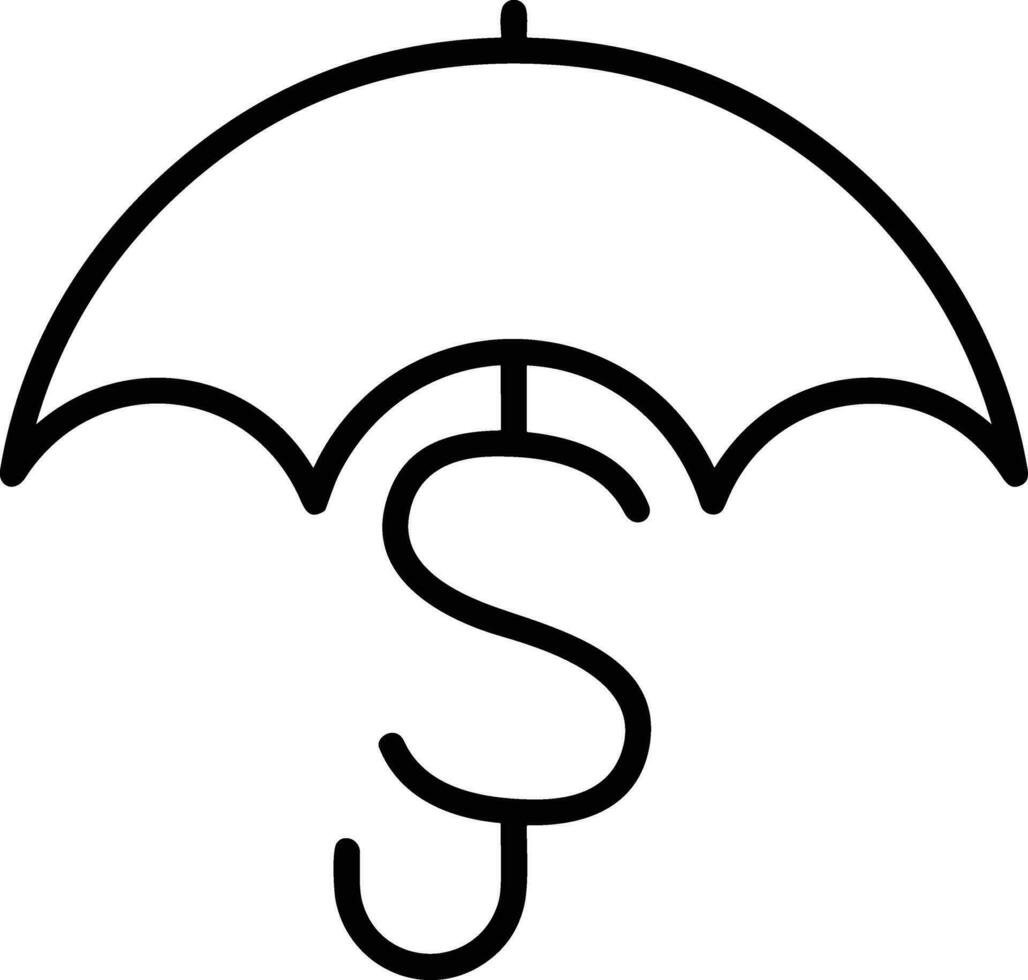 Regenschirm Schutz Symbol Symbol Vektor Bild. Illustration von das Sicherheit schützen Regenschirm Sicherheit Design Bild