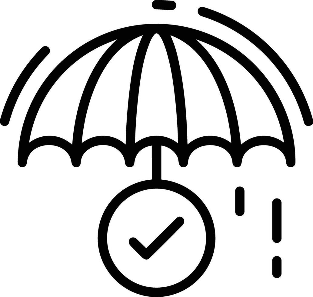 Regenschirm Schutz Symbol Symbol Vektor Bild. Illustration von das Sicherheit schützen Regenschirm Sicherheit Design Bild