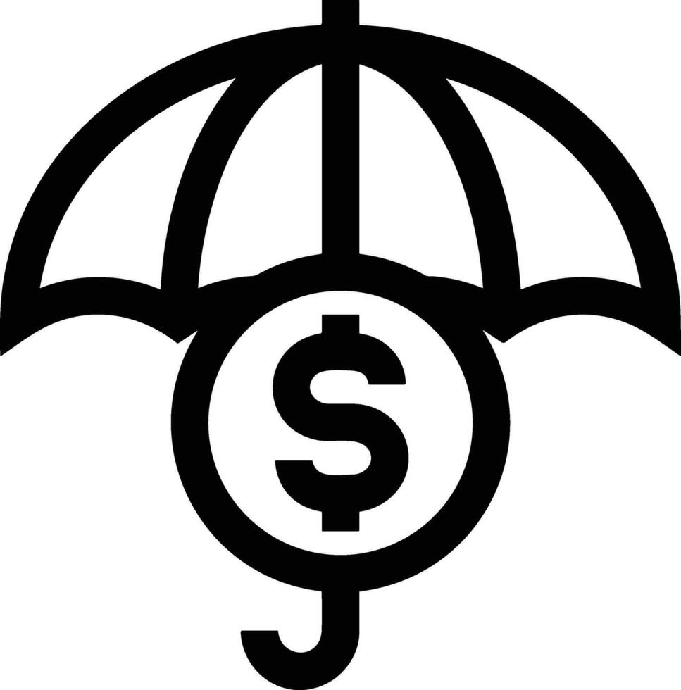 Regenschirm Schutz Symbol Symbol Vektor Bild. Illustration von das Sicherheit schützen Regenschirm Sicherheit Design Bild