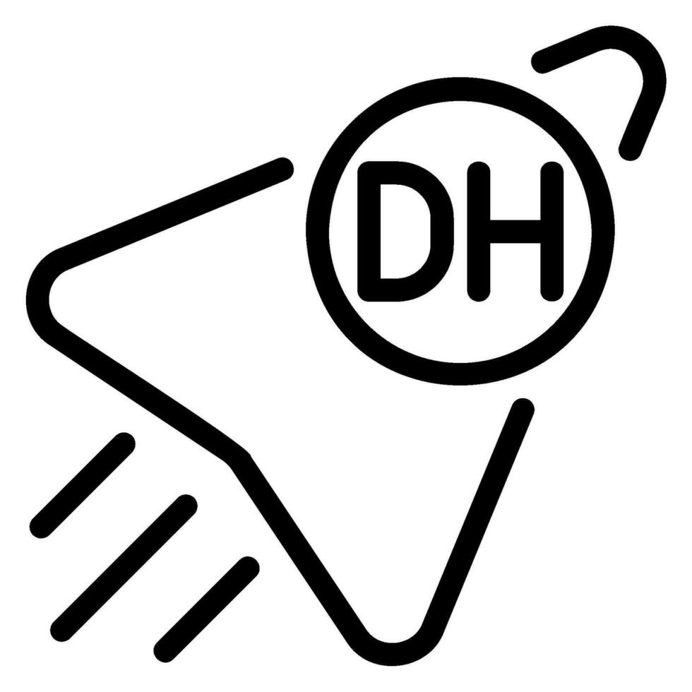 dirham linje ikon vektor