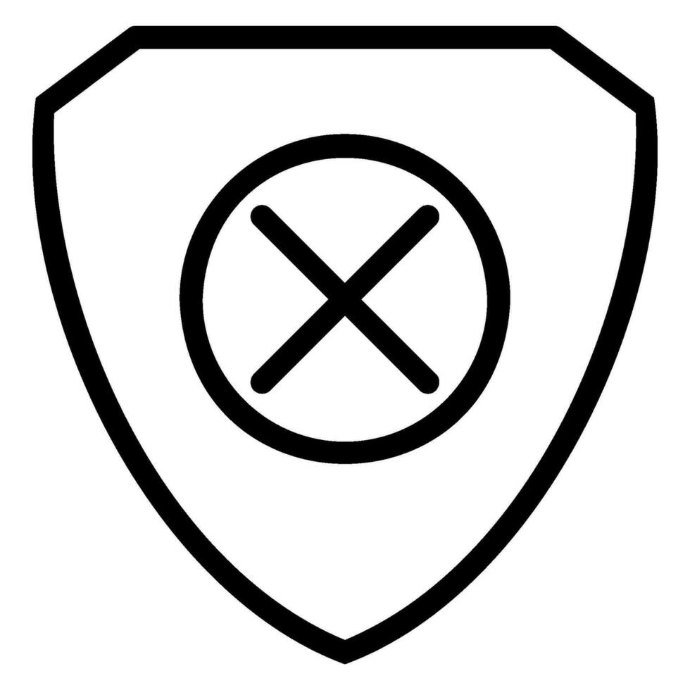 Symbol für ungeschützte Linie vektor