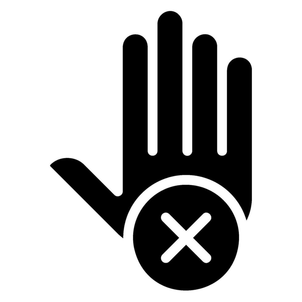 stoppen Sie das Glyphen-Symbol vektor