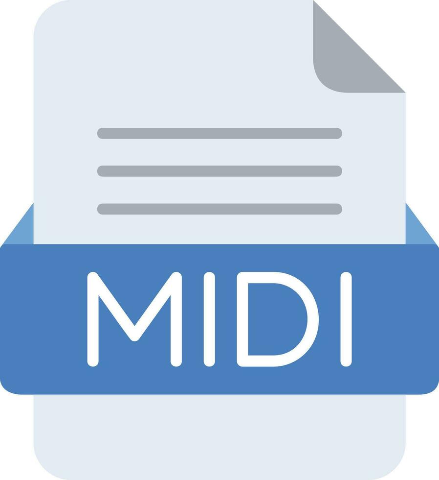 Midi- Datei Format Linie Symbol vektor