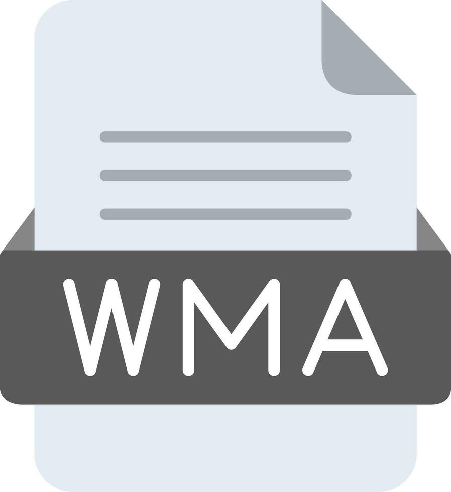 wma fil formatera linje ikon vektor