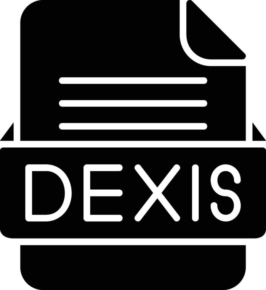 dexis fil formatera linje ikon vektor