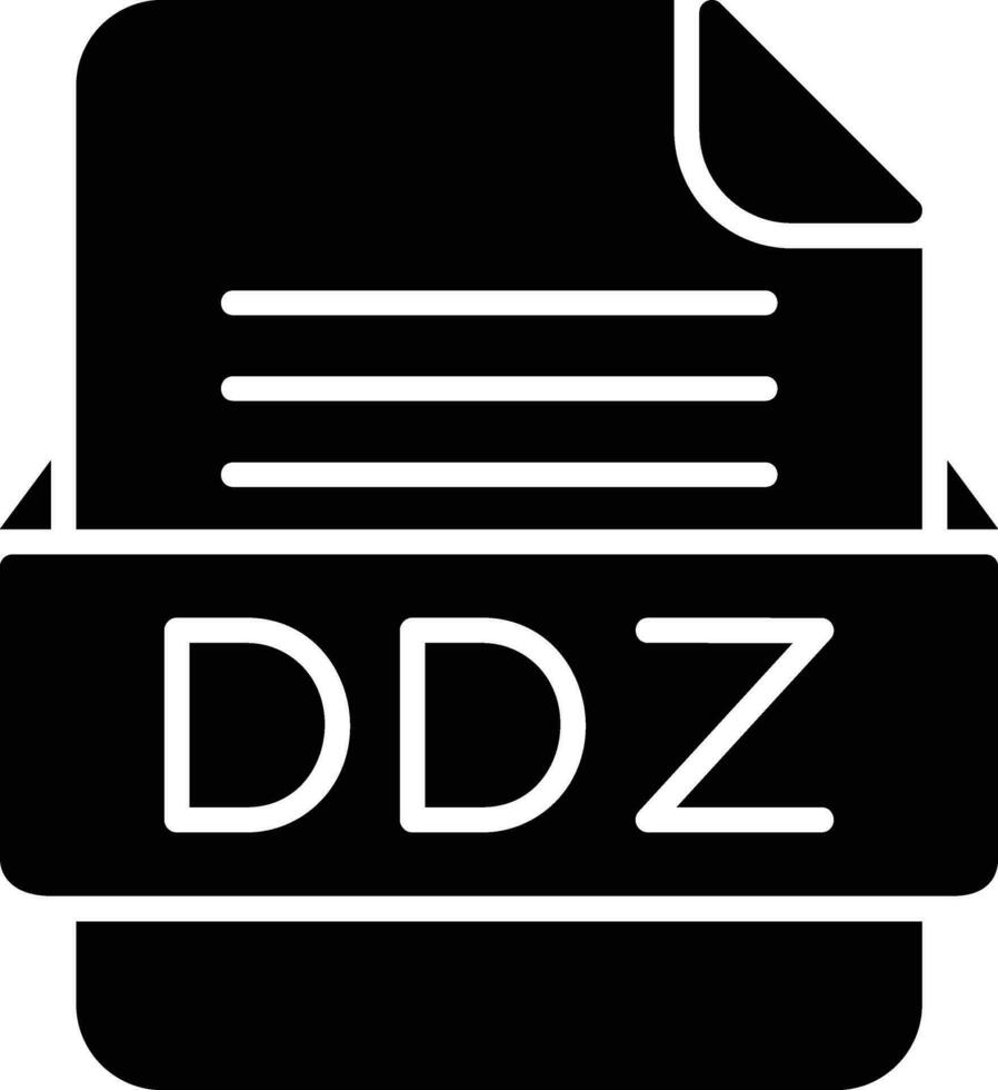 ddz Datei Format Linie Symbol vektor