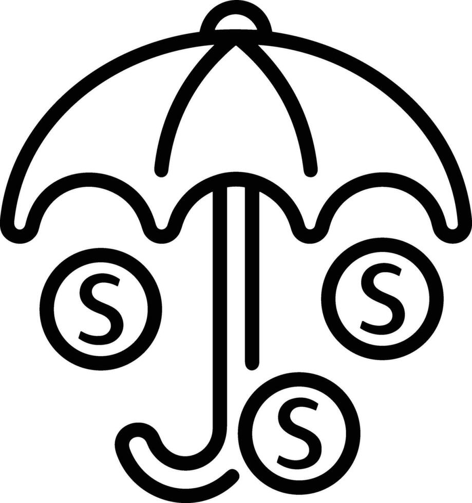 Regenschirm Schutz Symbol Symbol Vektor Bild. Illustration von das Sicherheit schützen Regenschirm Sicherheit Design Bild