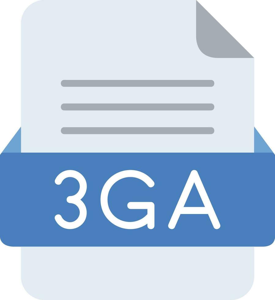 3ga Datei Format Linie Symbol vektor