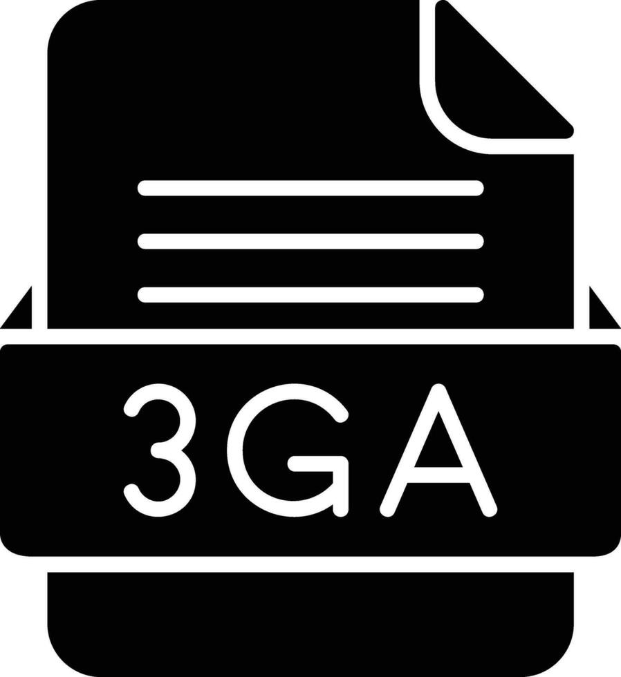 3ga Datei Format Linie Symbol vektor