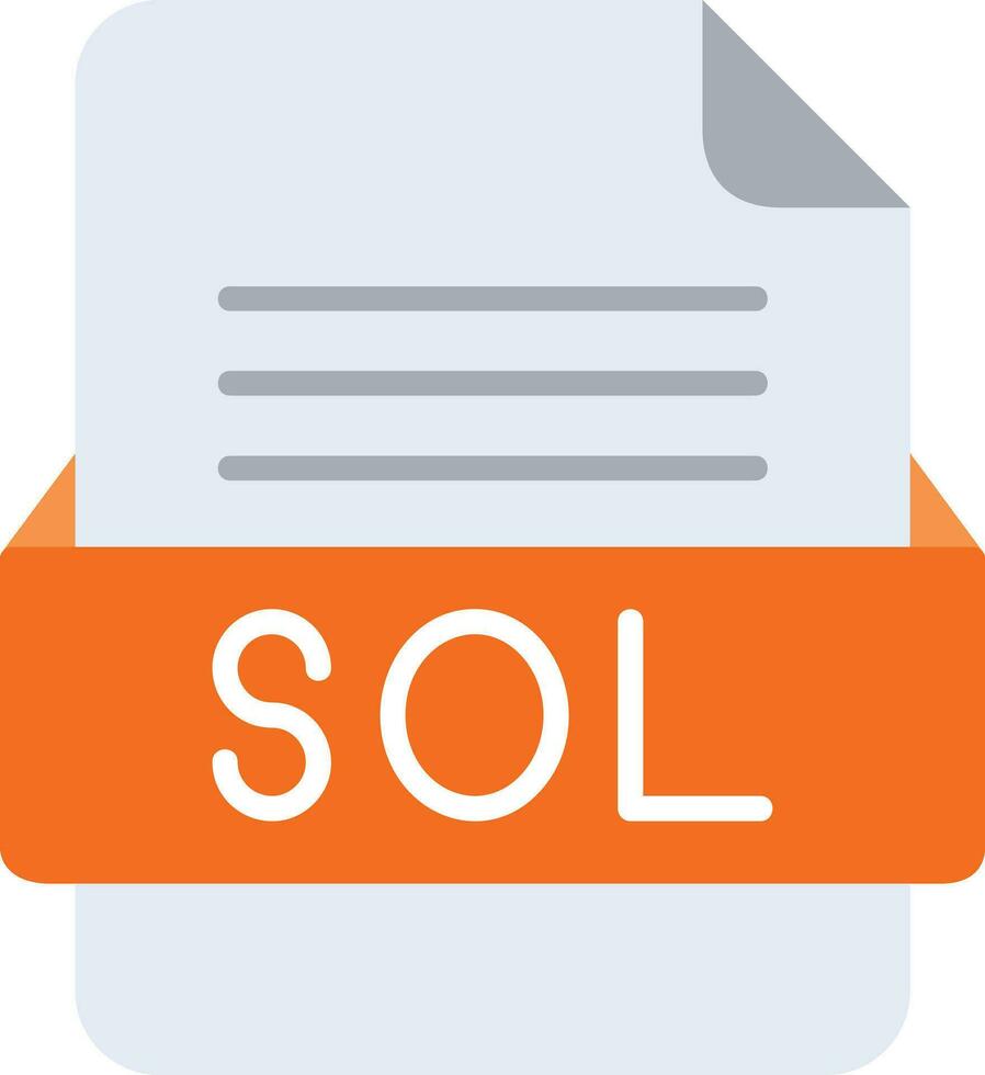 Sol Datei Format Linie Symbol vektor