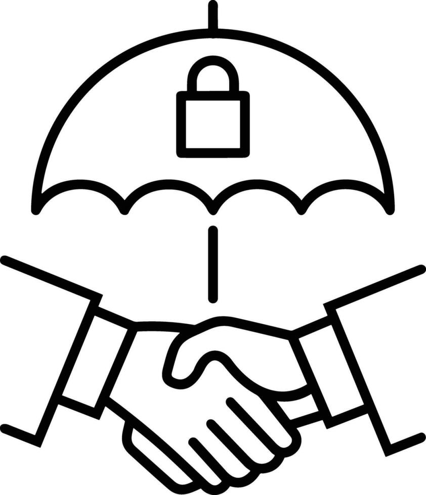 Regenschirm Schutz Symbol Symbol Vektor Bild. Illustration von das Sicherheit schützen Regenschirm Sicherheit Design Bild