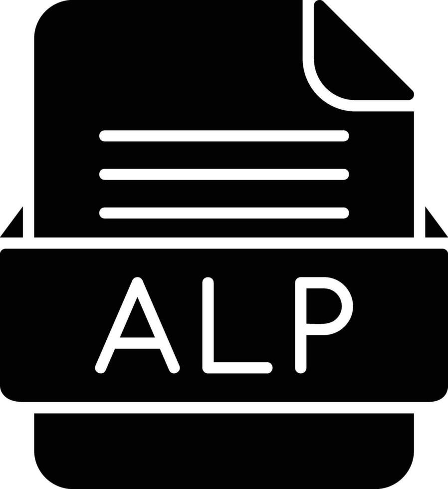 alp fil formatera linje ikon vektor