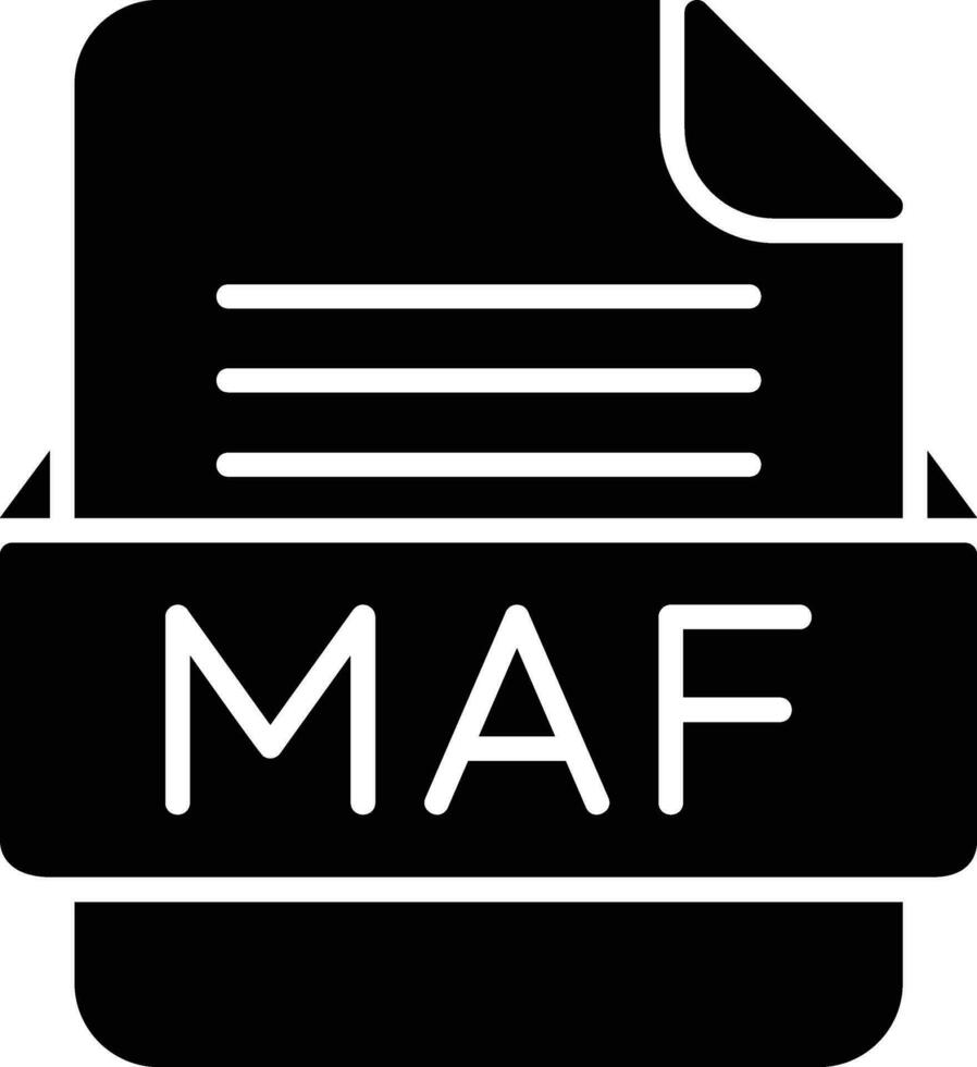 maf Datei Format Linie Symbol vektor