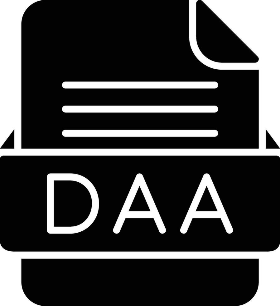 daa Datei Format Linie Symbol vektor