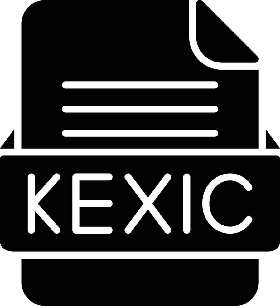 kexic fil formatera linje ikon vektor