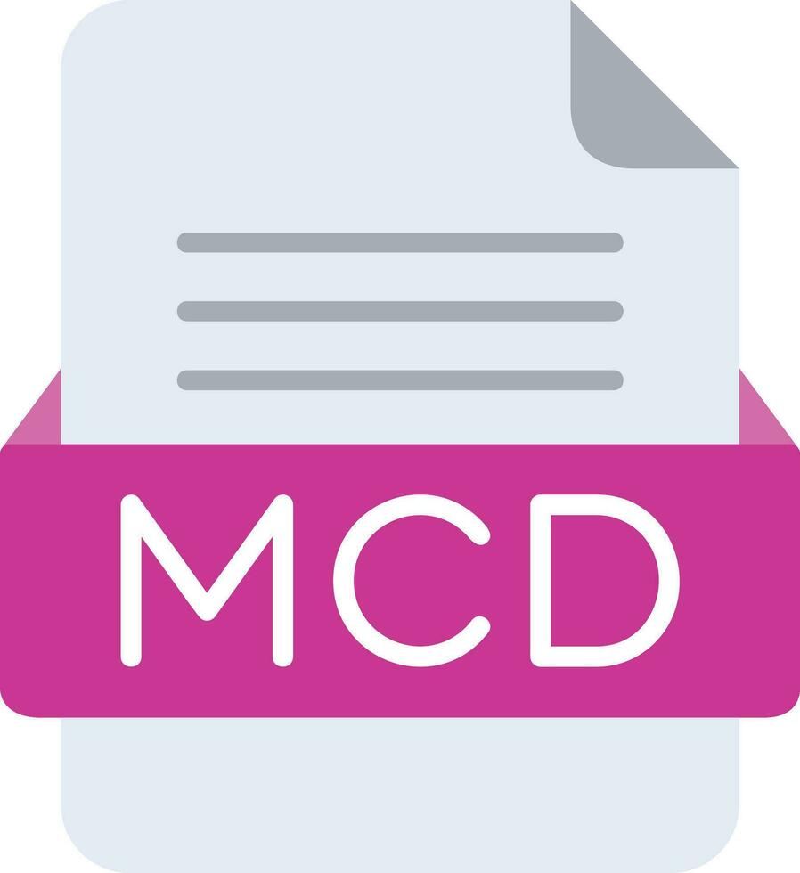 mcd Datei Format Linie Symbol vektor