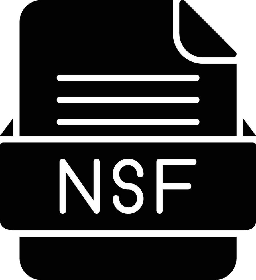 nsf fil formatera linje ikon vektor