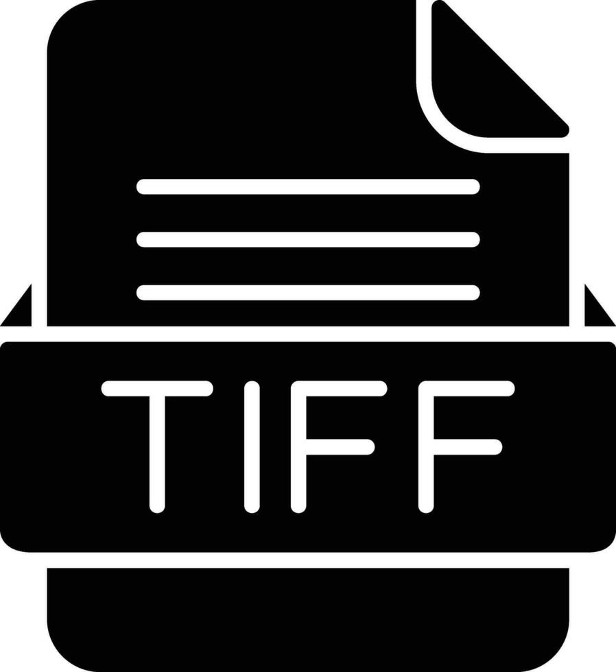 tiff Datei Format Linie Symbol vektor