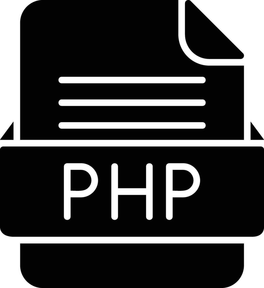 php Datei Format Linie Symbol vektor