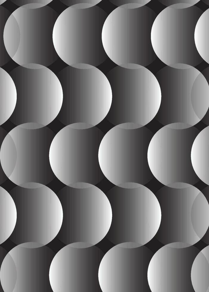 cirkulär Vinka kurva svart och vit vektor design.